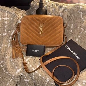 ✨ Lou Camera Bag Matelasse Chevron Suede Small✨  YSL